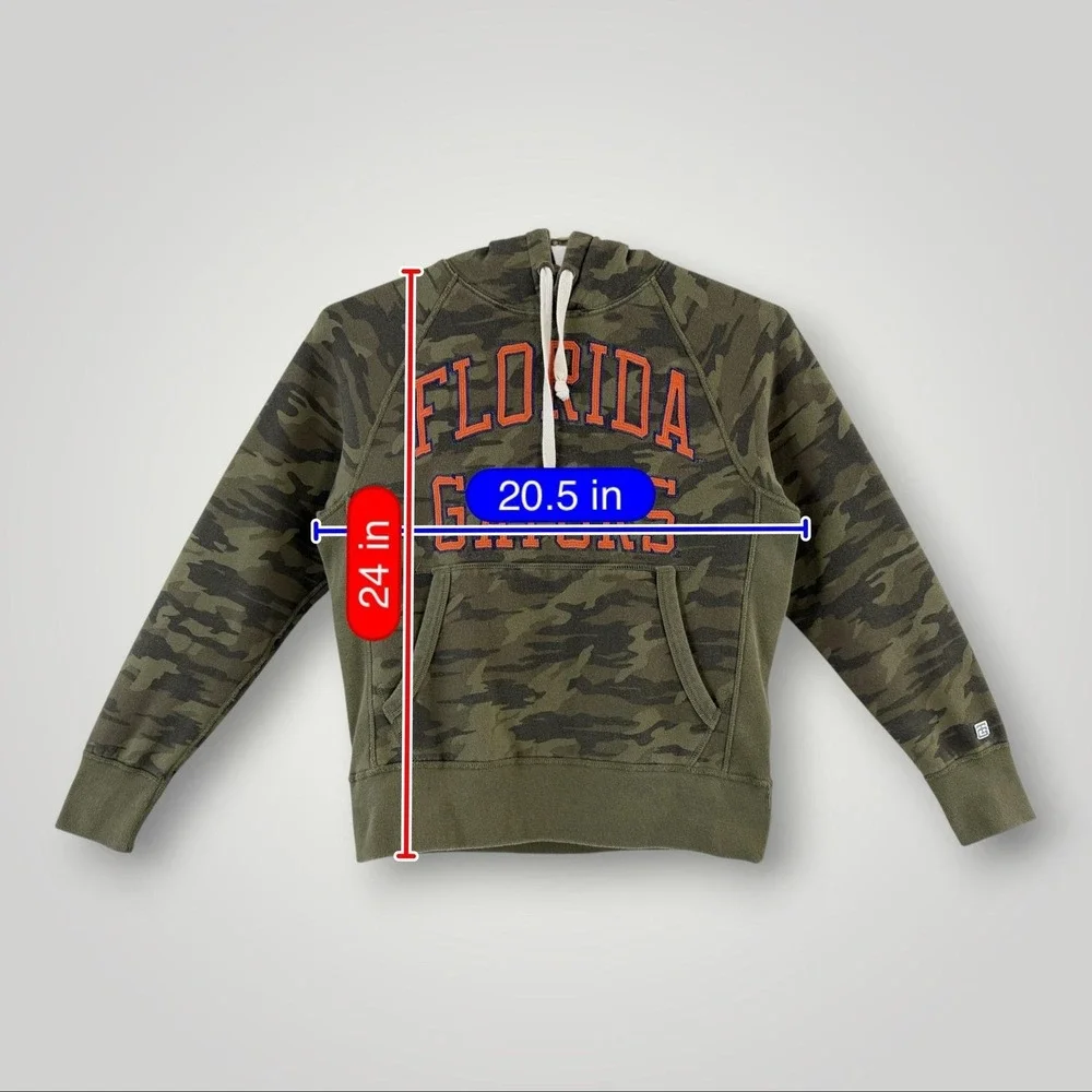 Florida Gators Hoodie Mens XS Green Camo Tailgate NCAA Football Pullover - Picture 7 of 7